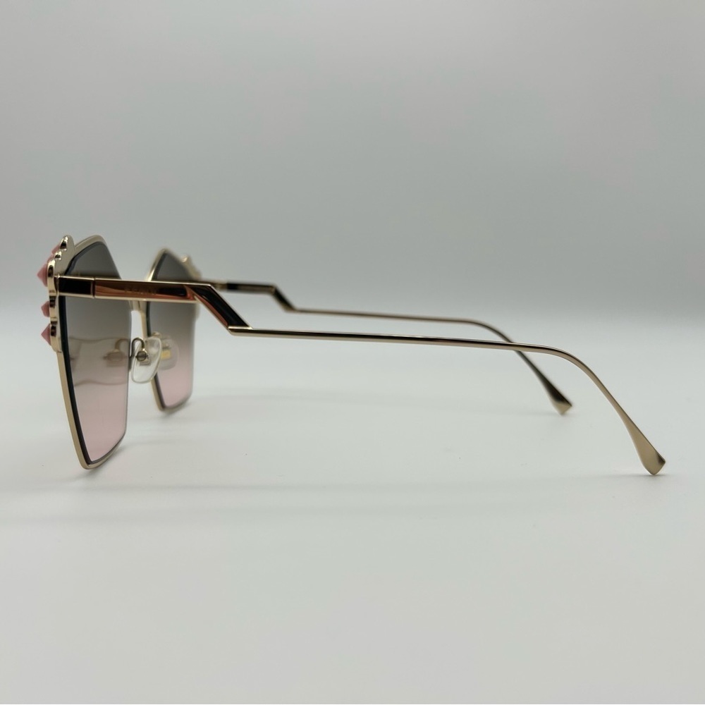 Fendi CAT EYE FF 0261/S gold/brown pink shaded (000/53) Sunglasses New box cloth - Picture 13 of 14